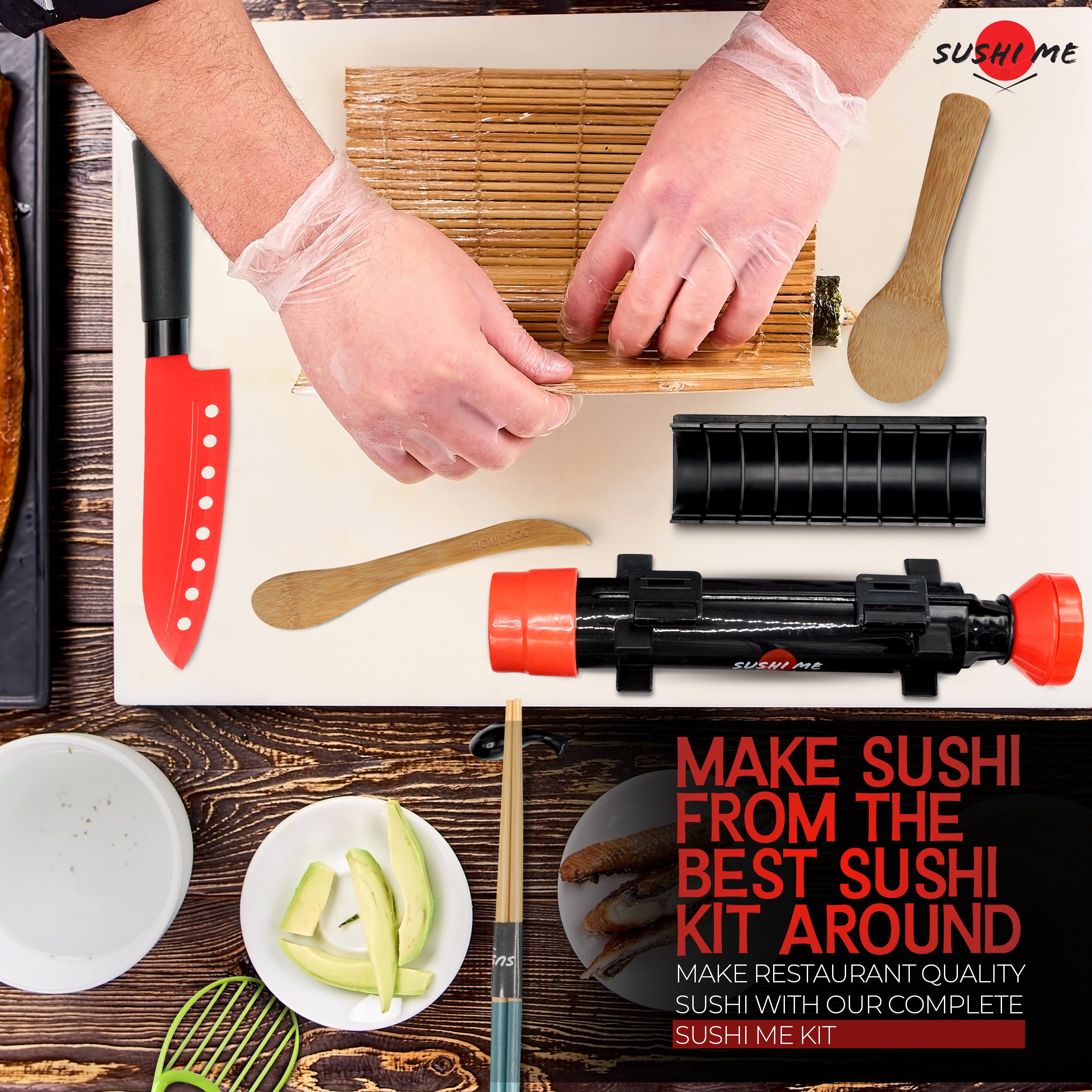 Niantime Complete Sushi Making Kit for Beginner 30 in 1 Sushi Makers Kit  Sush